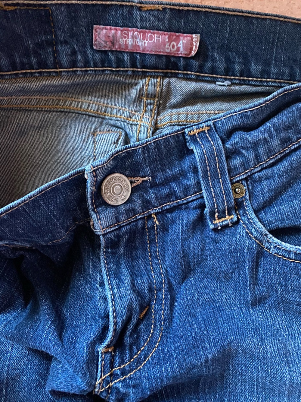 Levi vintage low rise straigh slouch jeans 504 - Picture 3 of 5